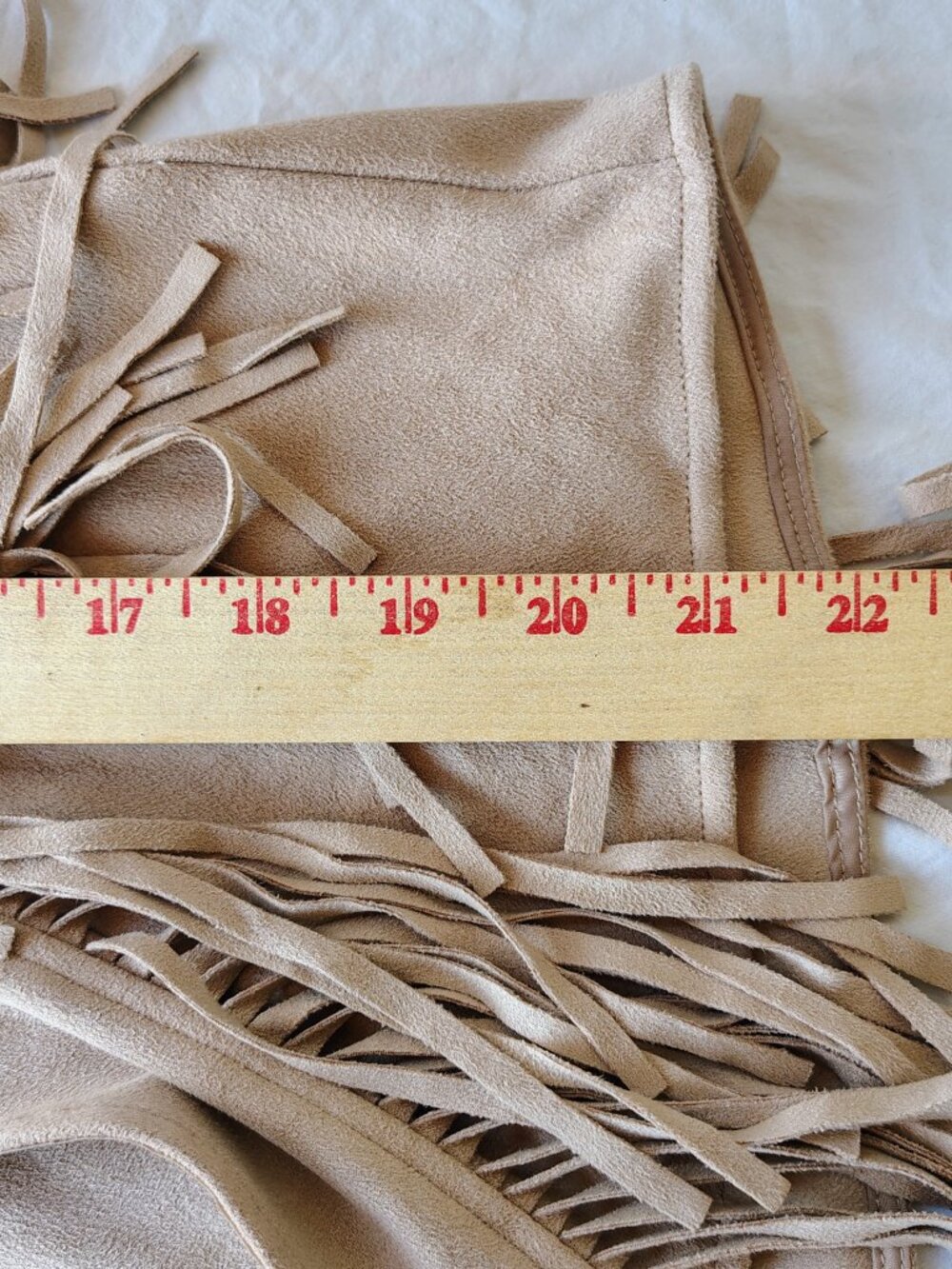 IDYLLWIND Fueled Miranda Lambert Tan Buckskin Fringe Vest Faux Suede Large - Picture 4 of 7